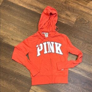 PINK Victoria's Secret Women’s XS Coral‎ Sip Hoodie Jacket